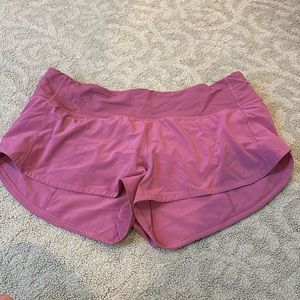 Lululemon pink speed up short low rise